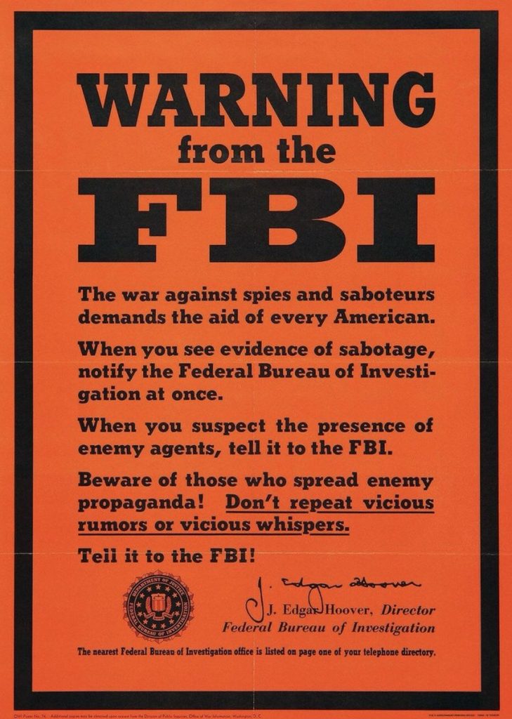 FBI Warning poster Sarah Sundin